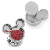 Disney Mickey Mouse Silhouette Red Caviar Bead Cufflinks - Cufflinks.com - Flyclothing LLC