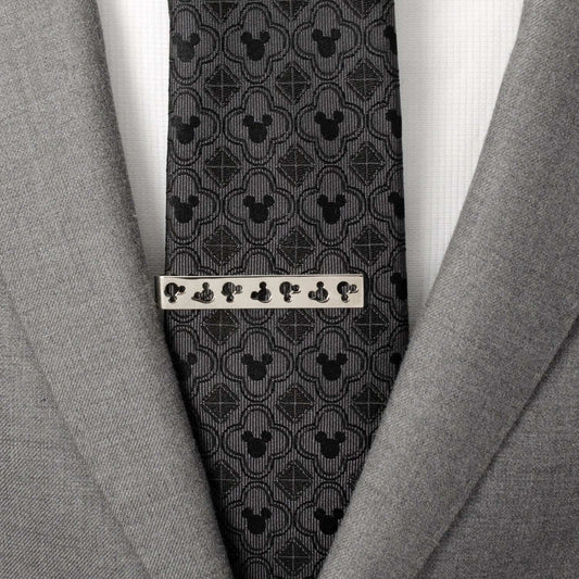 Disney Mickey Mouse Silhouette Cutout Silver Tie Bar - Cufflinks.com - Flyclothing LLC