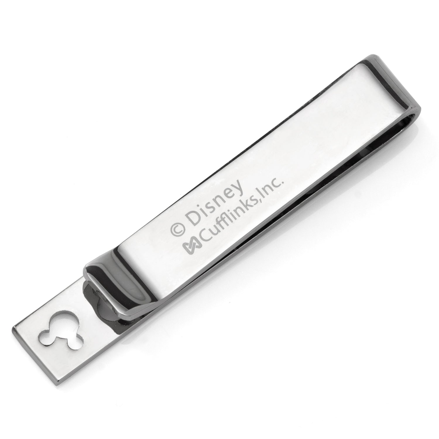 Disney Mickey Mouse Silhouette Cutout Silver Tie Bar - Cufflinks.com - Flyclothing LLC