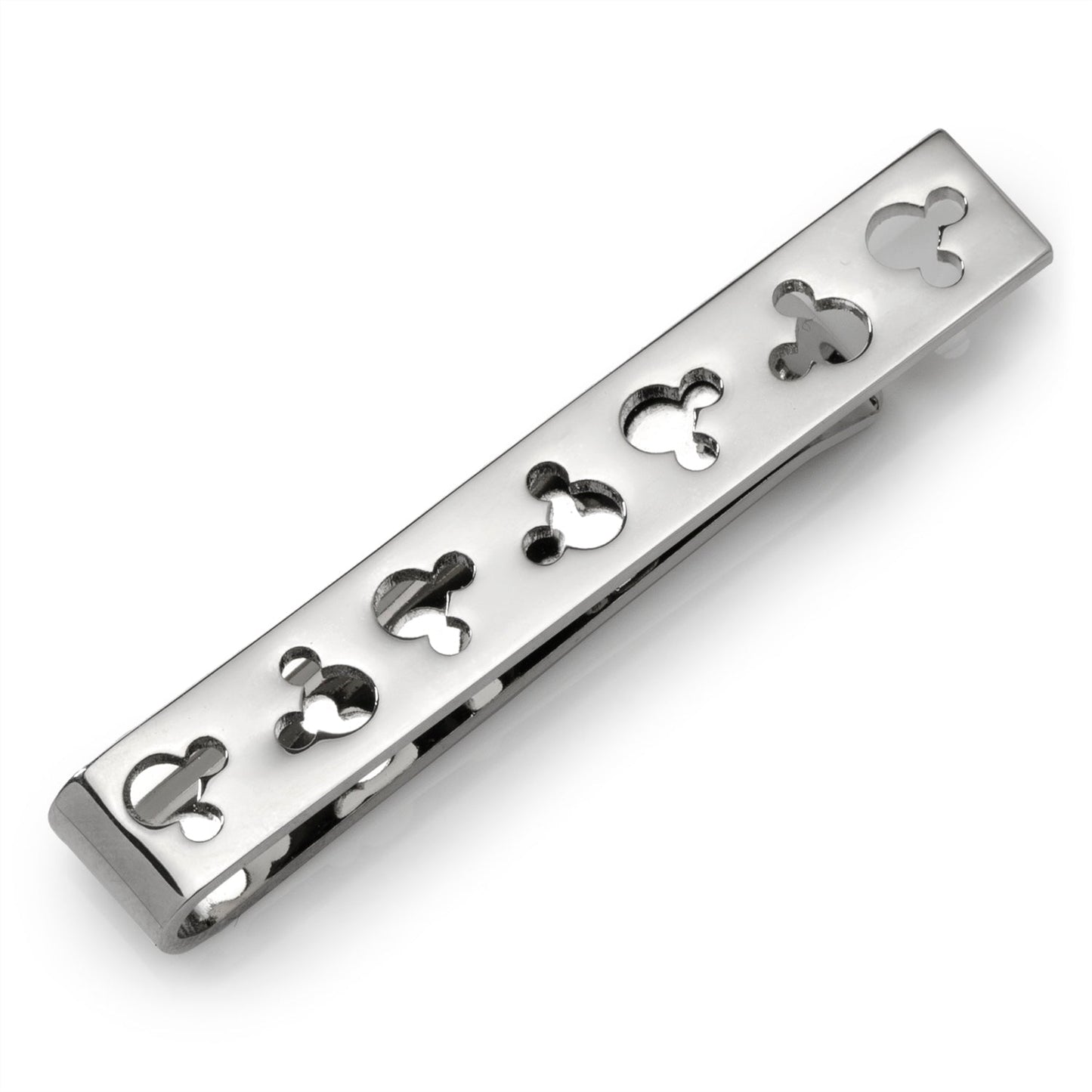Disney Mickey Mouse Silhouette Cutout Silver Tie Bar - Cufflinks.com - Flyclothing LLC