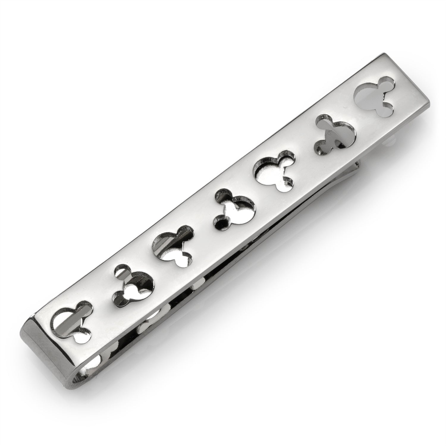 Disney Mickey Mouse Silhouette Cutout Silver Tie Bar - Cufflinks.com - Flyclothing LLC