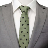 Disney Mickey Mouse Silhouette Dot Green Men's Tie - Cufflinks.com - Flyclothing LLC