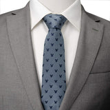 Disney Mickey Mouse Silhouette Blue Herringbone Men's Tie - Cufflinks.com - Flyclothing LLC