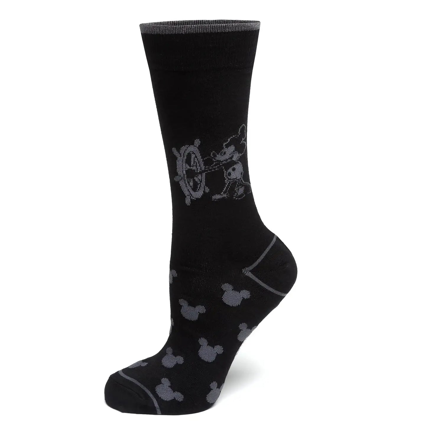 Disney Mickey Mouse Steamboat Willie Sock and Mickey Blue Lapel Pin Gift Set - Cufflinks.com - Flyclothing LLC