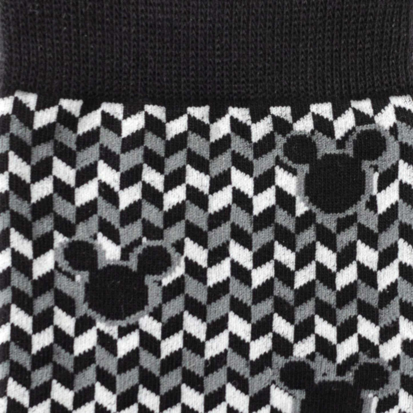 Disney Mickey Mouse Silhouette Chevron Sock and Mickey Blue Lapel Pin Gift Set - Cufflinks.com - Flyclothing LLC