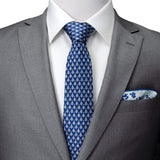 Disney Mickey Mouse Silhouette Pattern Dot Blue Tie - Cufflinks.com - Flyclothing LLC