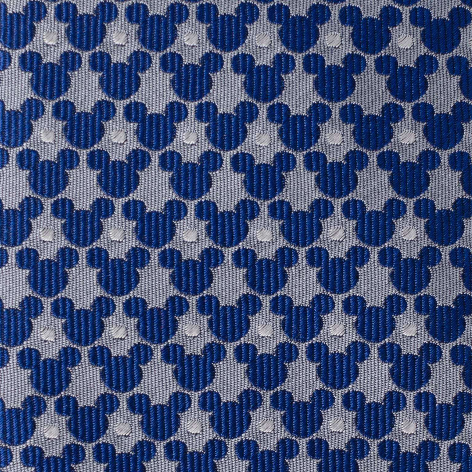 Disney Mickey Mouse Silhouette Pattern Dot Blue Tie - Cufflinks.com - Flyclothing LLC