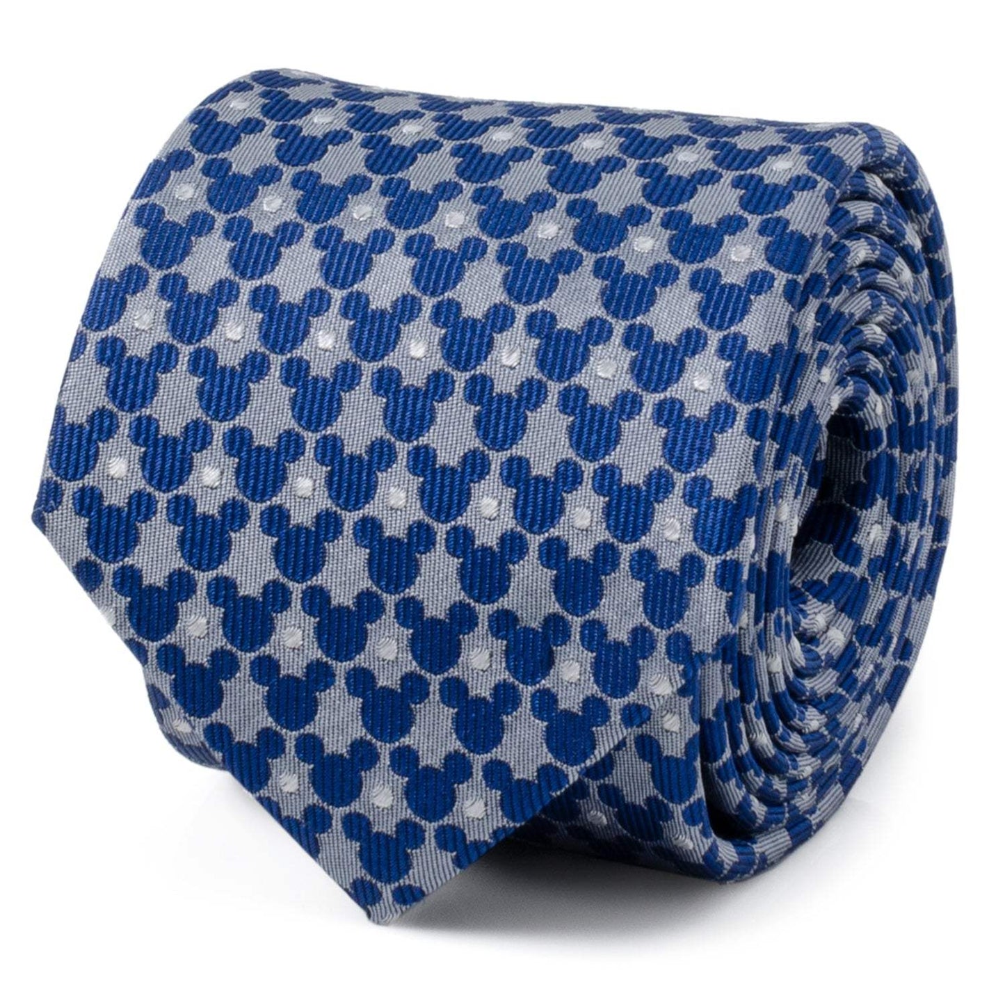 Disney Mickey Mouse Silhouette Pattern Dot Blue Tie - Cufflinks.com - Flyclothing LLC