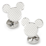 Disney Mickey Mouse Silhouette Basket Weave Cufflinks - Cufflinks.com - Flyclothing LLC