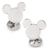 Disney Mickey Mouse Silhouette Basket Weave Cufflinks