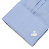 Disney Mickey Mouse Silhouette Basket Weave Cufflinks - Cufflinks.com - Flyclothing LLC