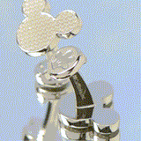 Disney Mickey Mouse Silhouette Basket Weave Cufflinks - Cufflinks.com - Flyclothing LLC
