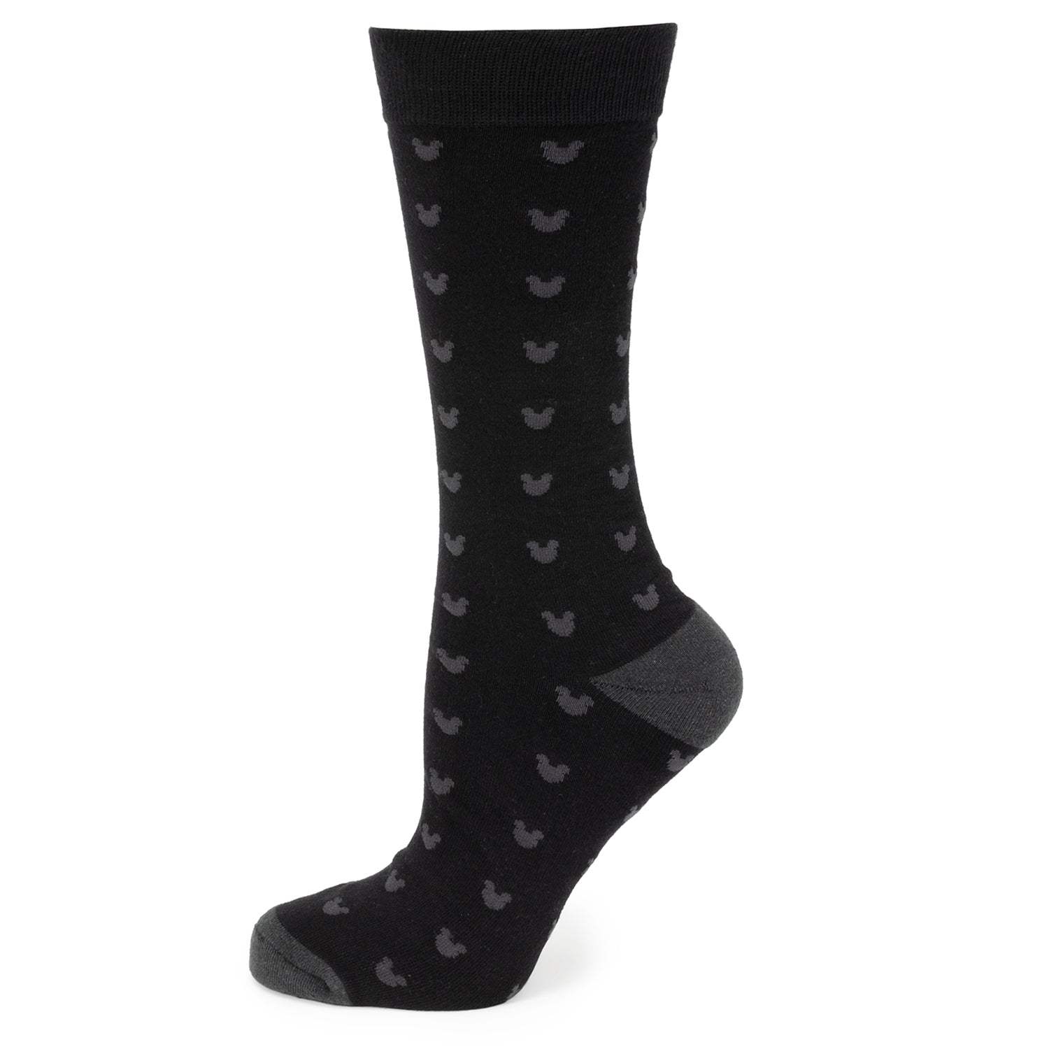 Disney Mickey Mouse Silhouette Motif Black Sock and Mickey Blue Lapel Pin Gift Set - Cufflinks.com - Flyclothing LLC