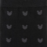 Disney Mickey Mouse Silhouette Motif Black Sock and Mickey Blue Lapel Pin Gift Set