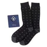 Disney Mickey Mouse Silhouette Motif Black Sock and Mickey Blue Lapel Pin Gift Set - Cufflinks.com - Flyclothing LLC