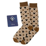 Disney Mickey Mouse Tan Sock & Mickey Lapel Pin Set - Cufflinks.com - Flyclothing LLC