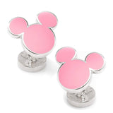 Disney Mickey Mouse Silhouette Pink Cufflinks - Cufflinks.com - Flyclothing LLC
