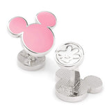 Disney Mickey Mouse Silhouette Pink Cufflinks - Cufflinks.com - Flyclothing LLC