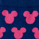 Disney Mickey Mouse Silhouette Pink Sock and Mickey Blue Lapel Pin Gift Set - Cufflinks.com - Flyclothing LLC