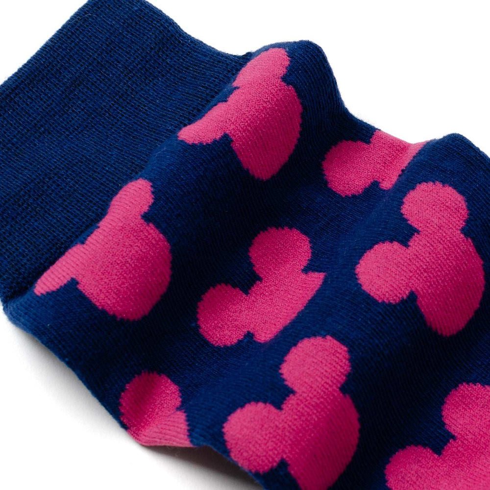 Disney Mickey Mouse Silhouette Pink Sock and Mickey Blue Lapel Pin Gift Set - Cufflinks.com - Flyclothing LLC