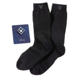Disney Mickey Mouse Silhouette Stripe Sock and Mickey Blue Lapel Pin Gift Set - Cufflinks.com - Flyclothing LLC
