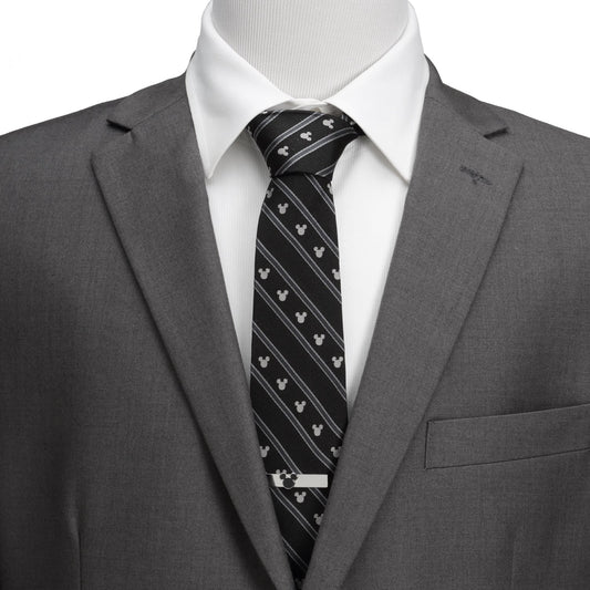 Disney Mickey Mouse Stripe Black Men's Tie