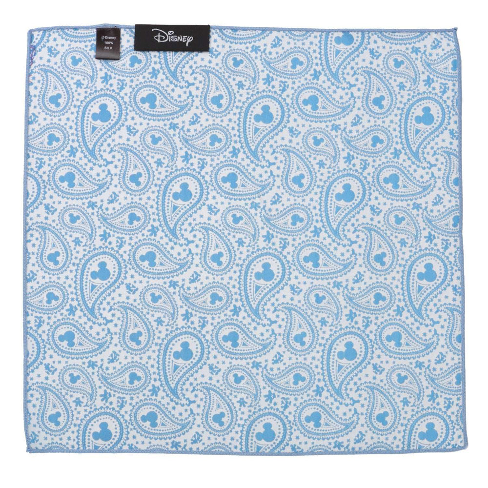 Disney Mickey Mouse Paisley Teal Pocket Square - Cufflinks.com - Flyclothing LLC
