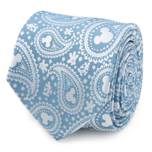 Disney Mickey Mouse Teal Paisley Men's Tie