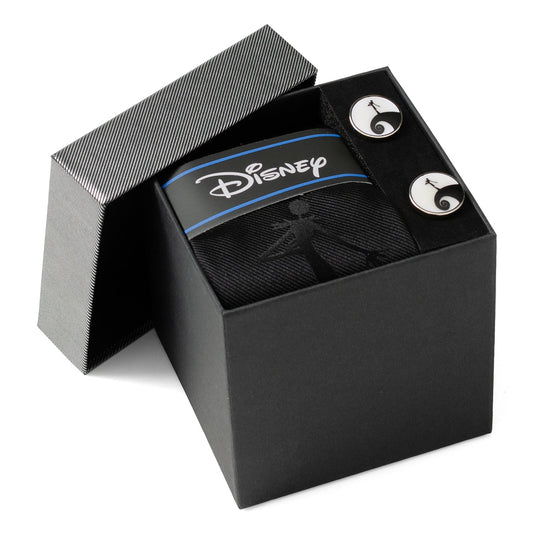 Disney The Nightmare Before Christmas Jack Skellington Necktie and Cufflinks Gift Set