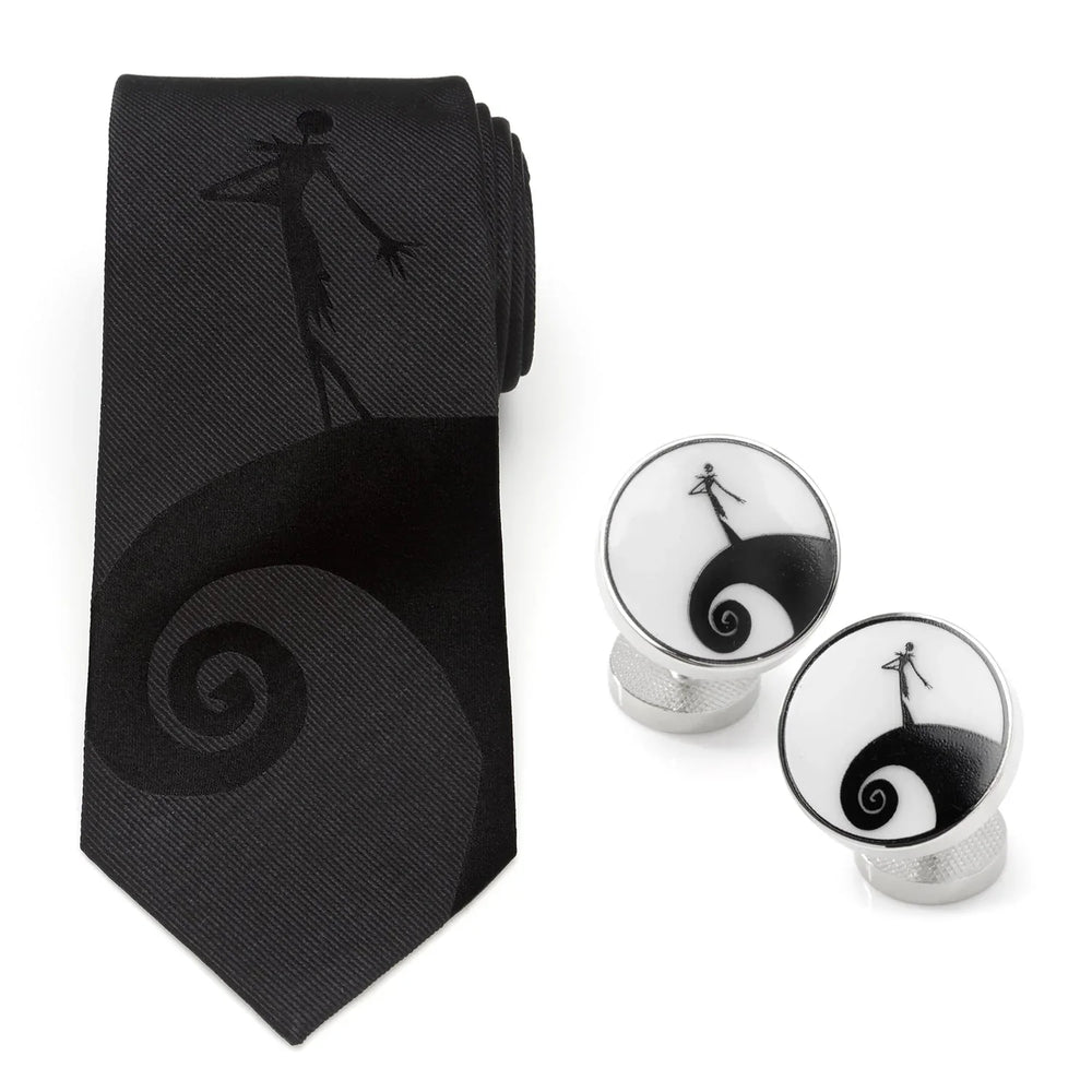Disney The Nightmare Before Christmas Jack Skellington Necktie and Cufflinks Gift Set - Cufflinks.com - Flyclothing LLC