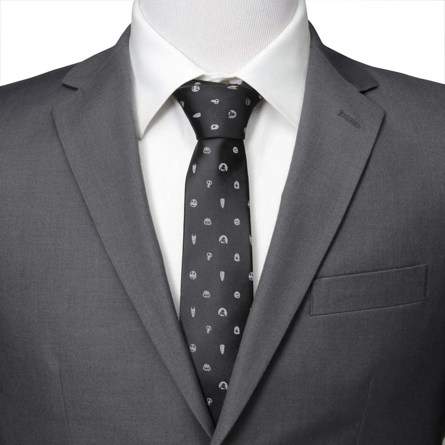 Disney The Nightmare Before Christmas Black Gray Men's Tie - Cufflinks.com - Flyclothing LLC
