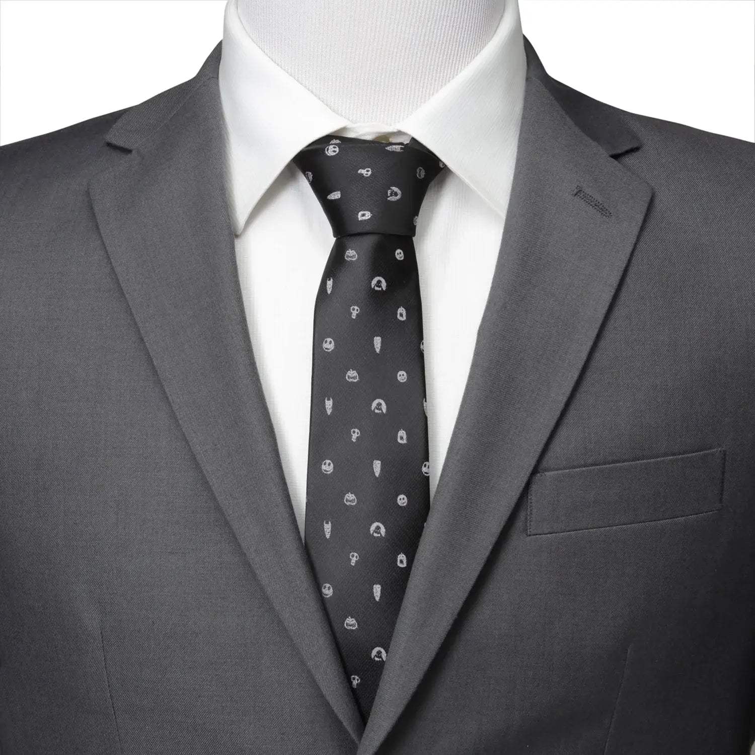 Disney The Nightmare Before Christmas Black Gray Men's Tie - Cufflinks.com - Flyclothing LLC