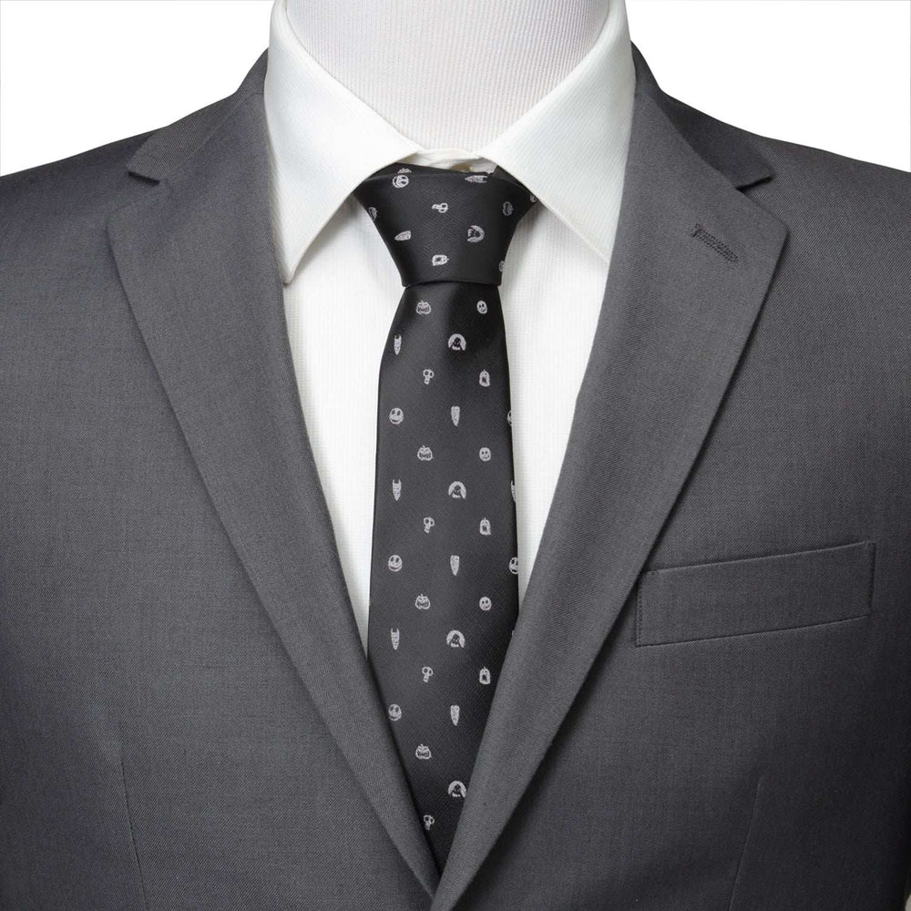 Disney The Nightmare Before Christmas Black Gray Men's Tie - Cufflinks.com - Flyclothing LLC