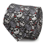 Disney The Nightmare Before Christmas Black Gray Pattern Men's Tie - Cufflinks.com - Flyclothing LLC
