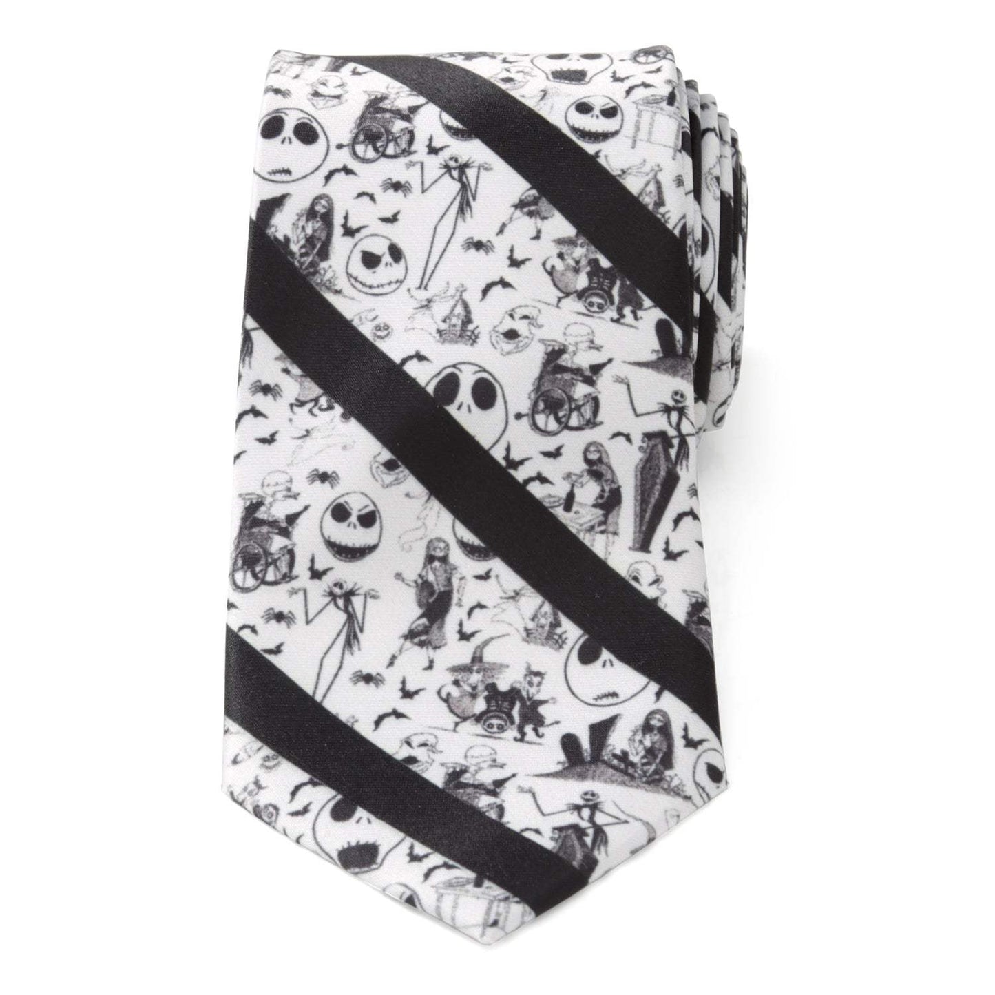 Disney The Nightmare Before Christmas Striped Black Men's Tie - Cufflinks.com - Flyclothing LLC