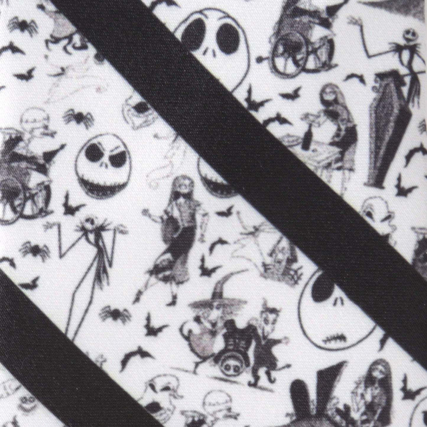 Disney The Nightmare Before Christmas Striped Black Men's Tie - Cufflinks.com - Flyclothing LLC