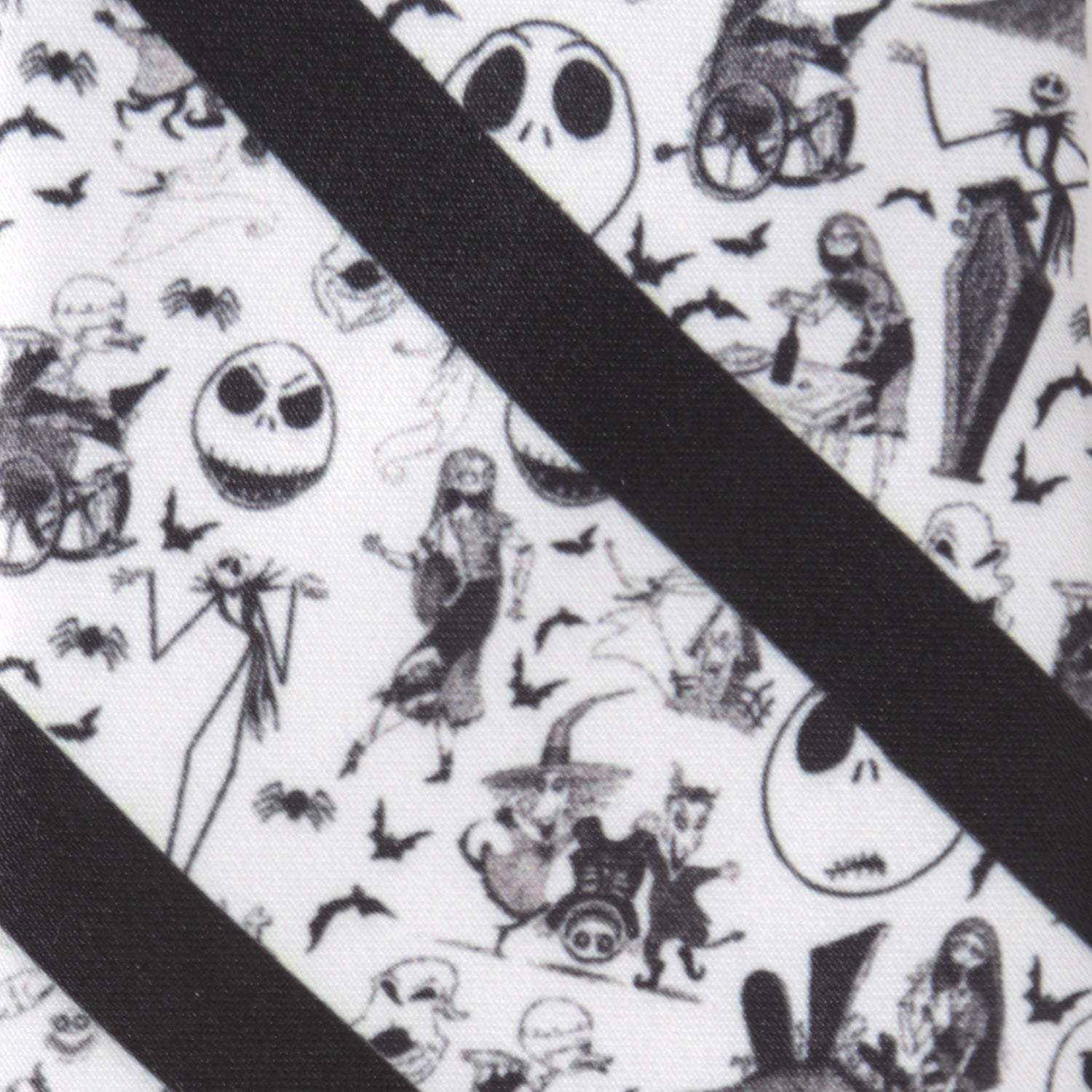 Disney The Nightmare Before Christmas Striped Black Men's Tie - Cufflinks.com - Flyclothing LLC