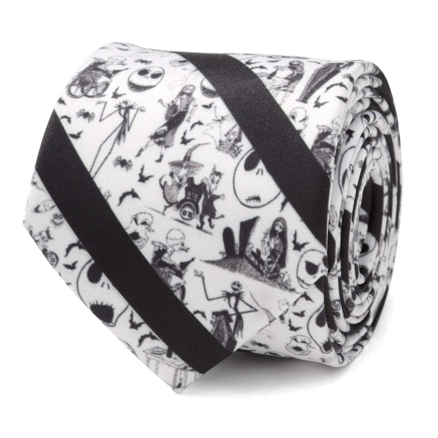 Disney The Nightmare Before Christmas Striped Black Men's Tie - Cufflinks.com - Flyclothing LLC