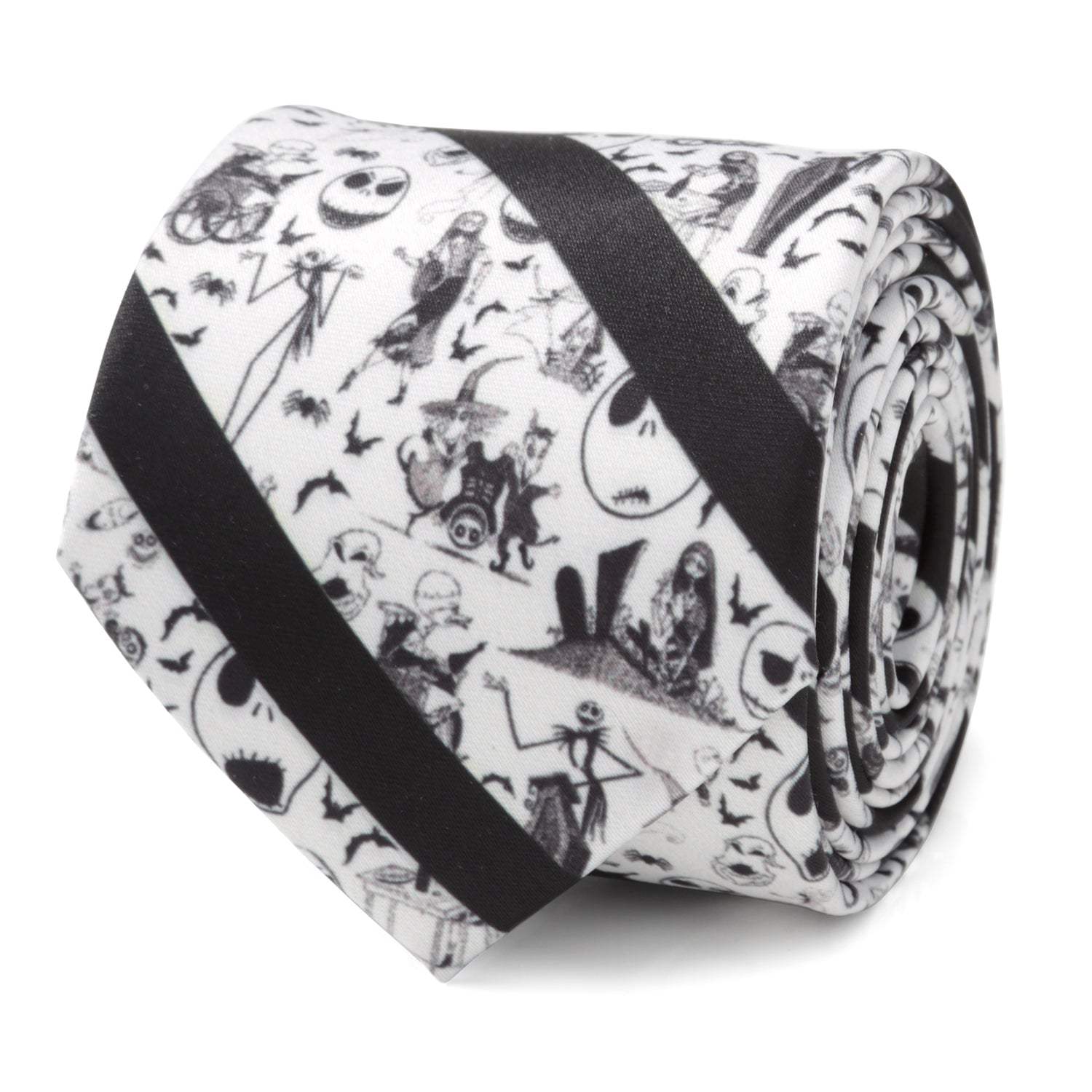 Disney The Nightmare Before Christmas Striped Black Men's Tie - Cufflinks.com - Flyclothing LLC