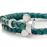 Disney Mickey Mouse Silhouette Teal Leather Wrap Bracelet - Cufflinks.com - Flyclothing LLC