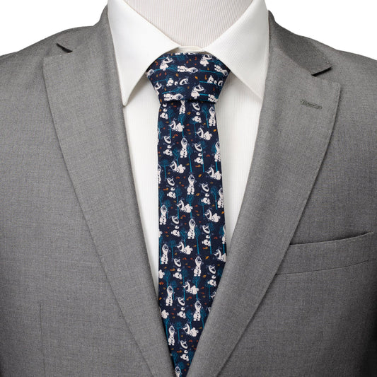 Disney Frozen Olaf Navy Pattern Men's Tie