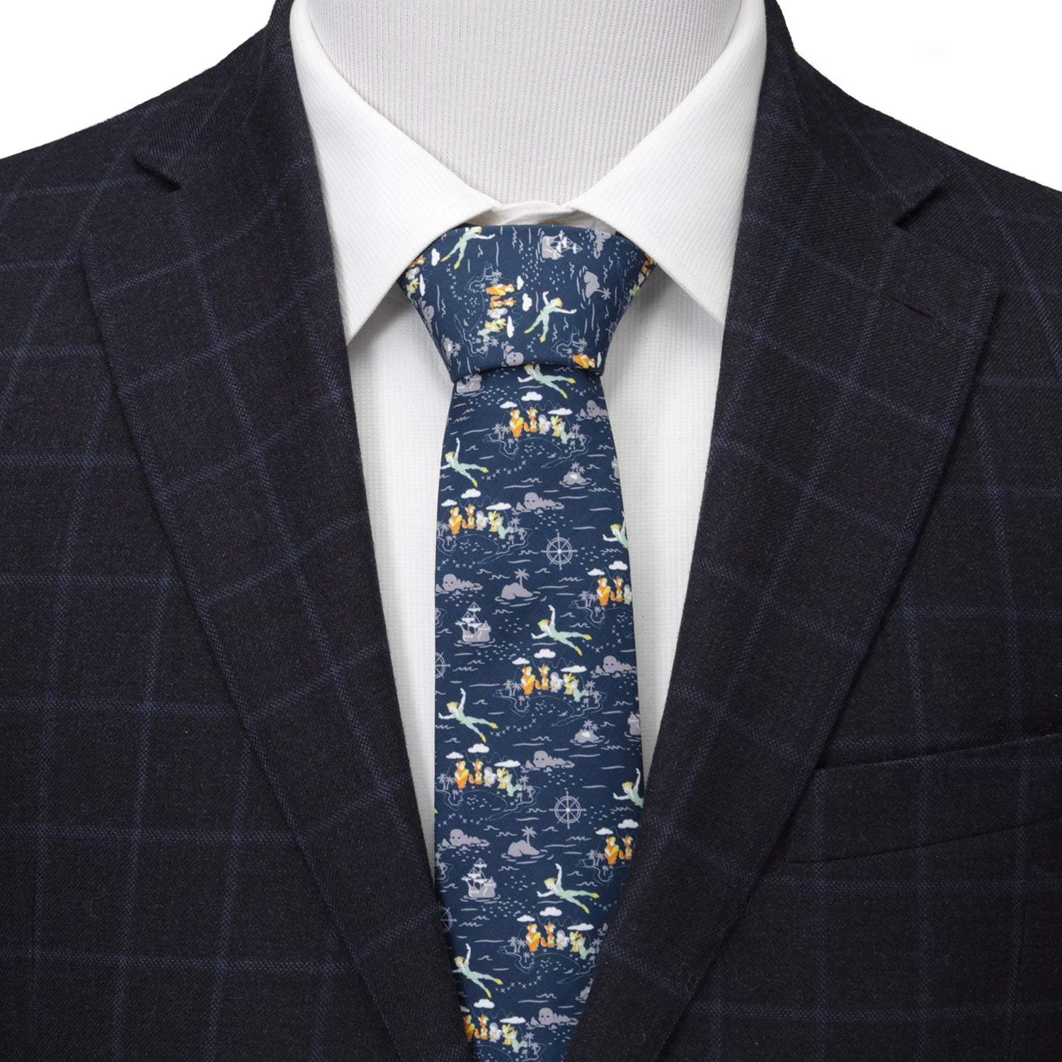 Disney Peter Pan Flying Blue Men's Tie - Cufflinks.com - Flyclothing LLC