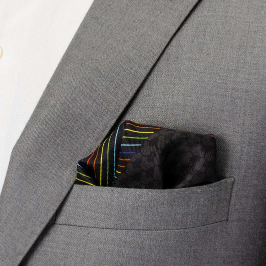 Disney Mickey Mouse Silhouette Rainbow Pocket Square - Cufflinks.com - Flyclothing LLC