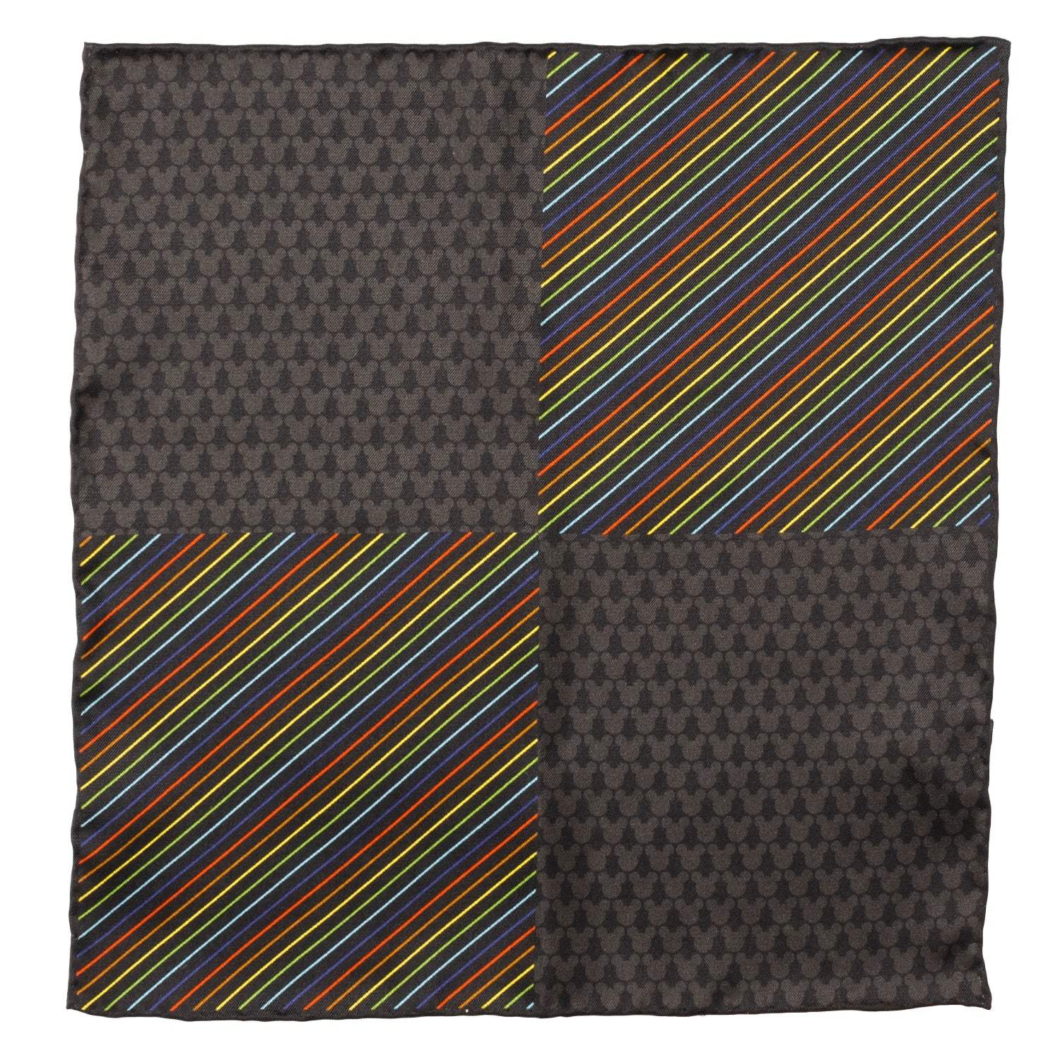 Disney Mickey Mouse Silhouette Rainbow Pocket Square - Cufflinks.com - Flyclothing LLC