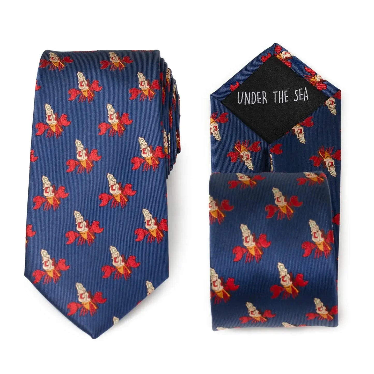 Disney The Little Mermaid Sebastian Hidden Message Blue Men's Tie - Cufflinks.com - Flyclothing LLC