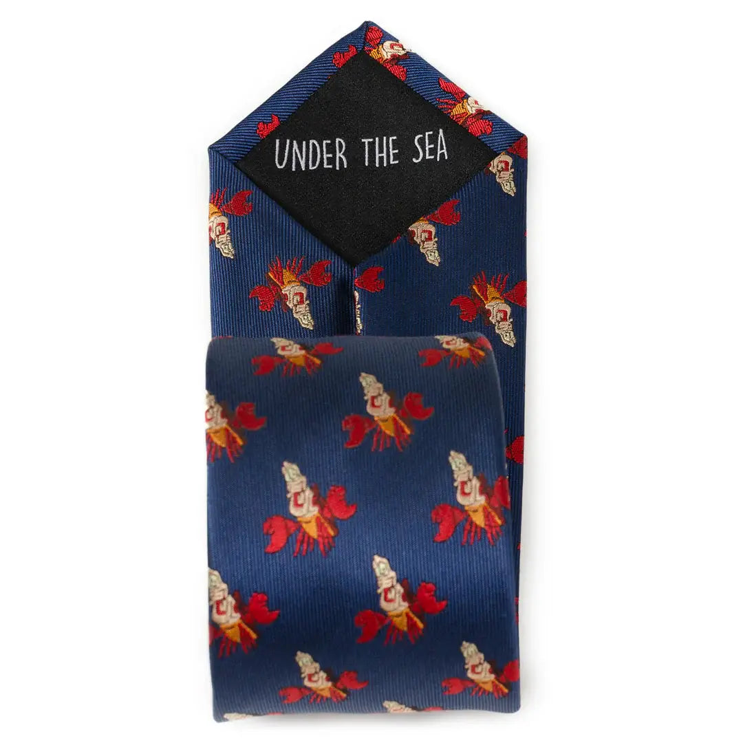 Disney The Little Mermaid Sebastian Hidden Message Blue Men's Tie - Cufflinks.com - Flyclothing LLC