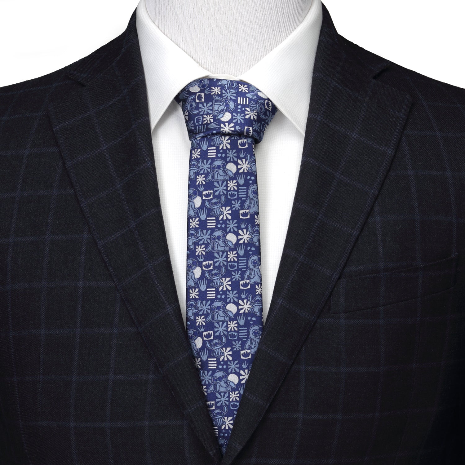 Disney Lilo & Stitch Blue Tropical Men's Tie