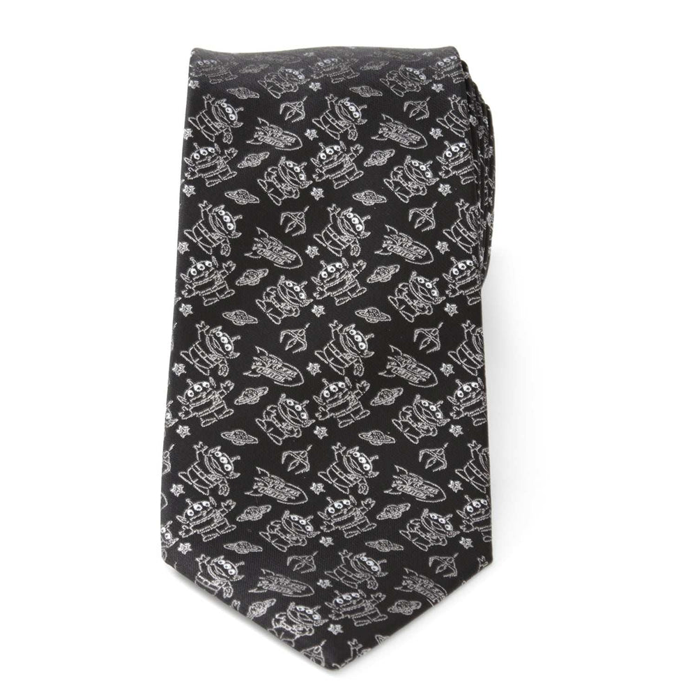Disney Pixar Toy Story Alien Print Black Men's Tie - Cufflinks.com - Flyclothing LLC