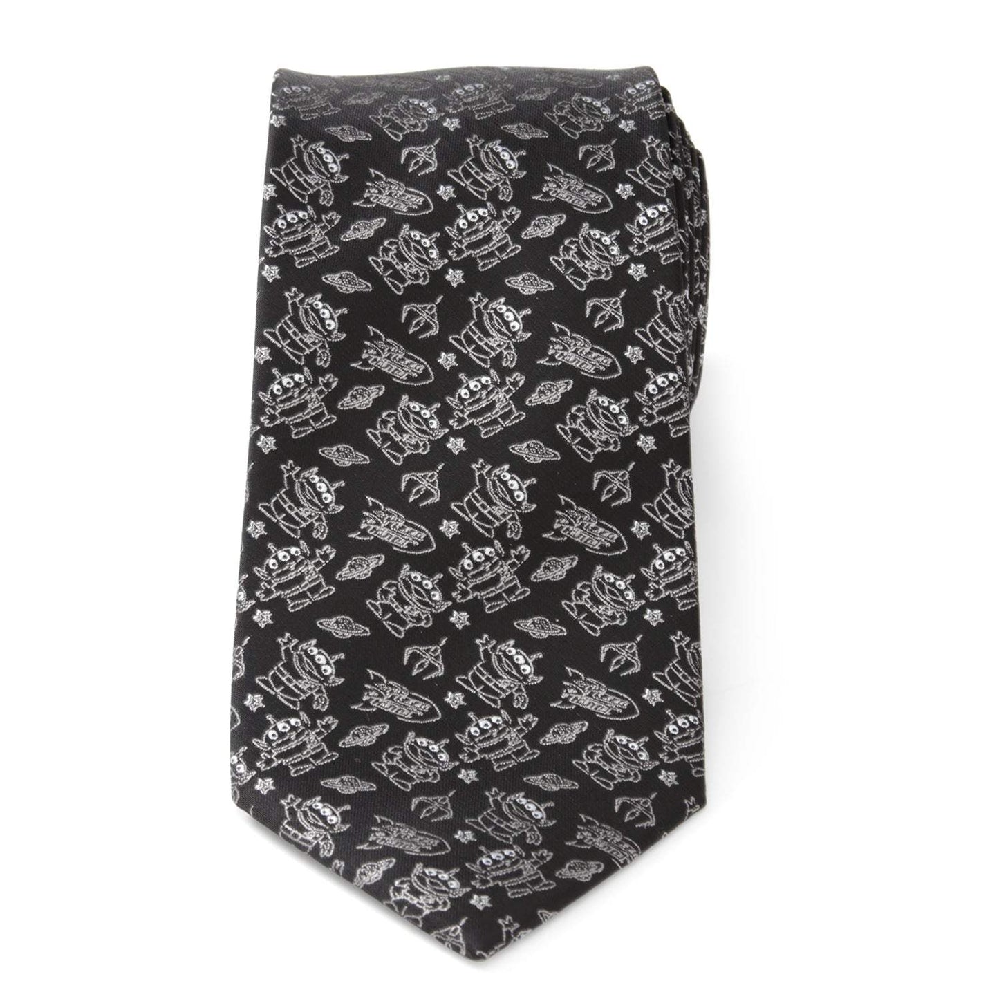 Disney Pixar Toy Story Alien Print Black Men's Tie - Cufflinks.com - Flyclothing LLC