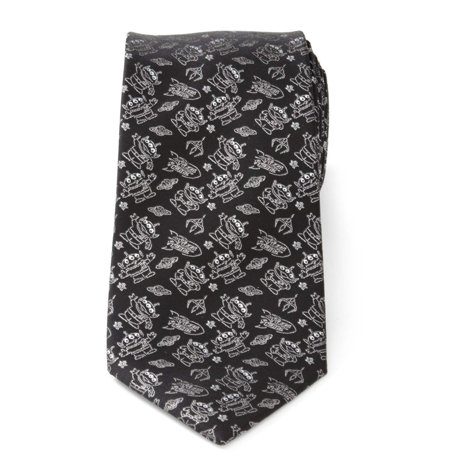 Disney Pixar Toy Story Alien Print Black Men's Tie - Cufflinks.com - Flyclothing LLC
